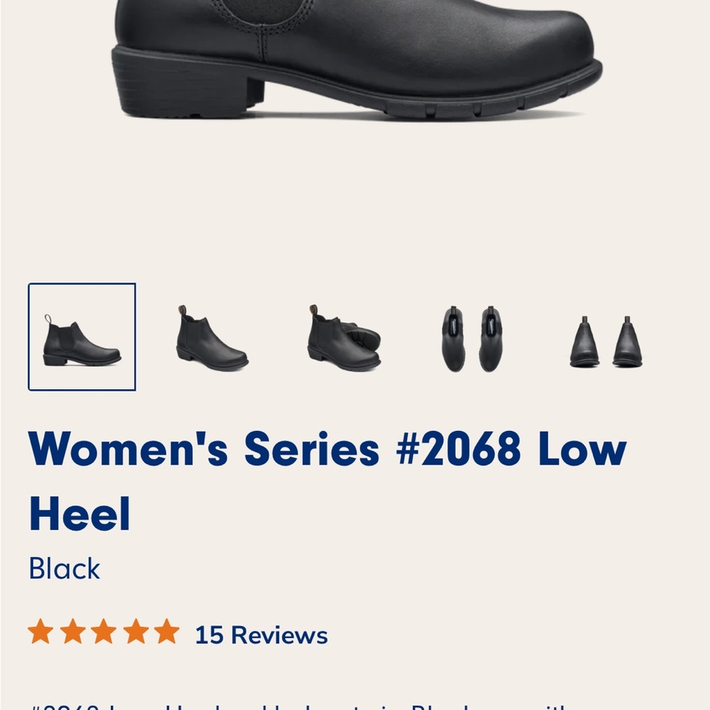 Blundstone Black Ankle Boots Slip-On Design US 7